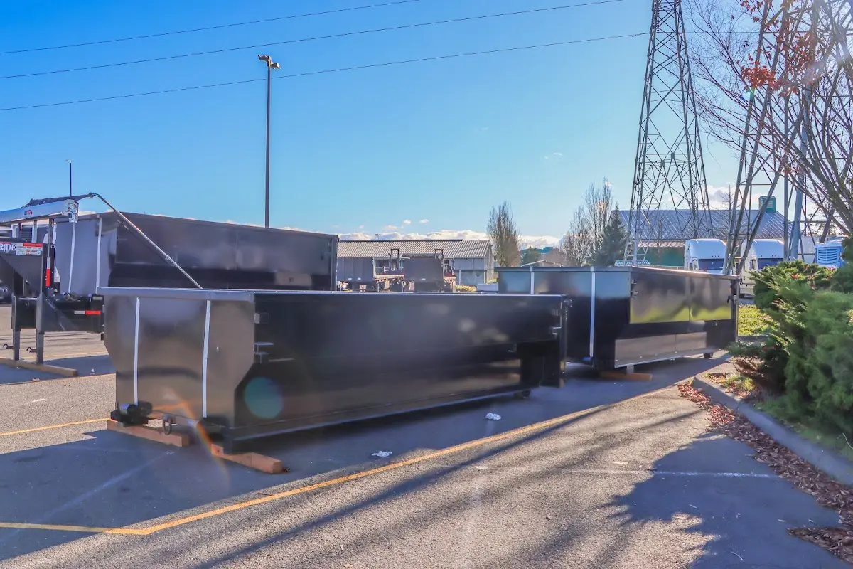 Roll-off dumpster ready for waste disposal at job site for Residential Dumpster Rental in Patterson